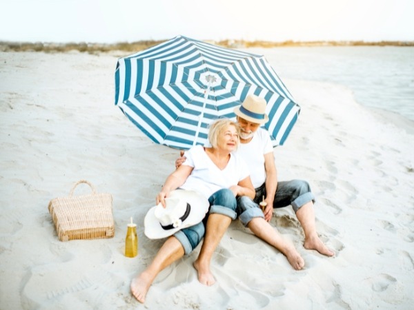 Elderly Couple at the Beach