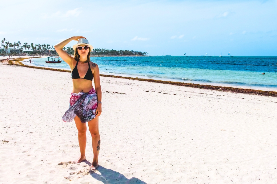 Woman on a Beach in Punta Cana