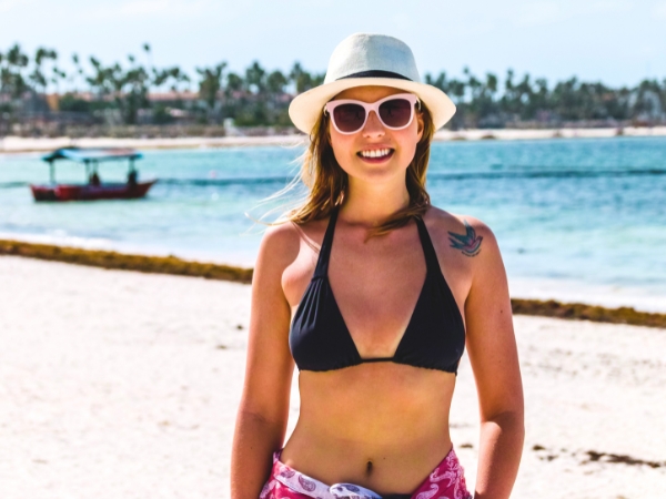 Woman on a Beach in Punta Cana